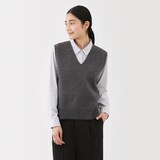 婦人　洗えるミラノリブ編みベスト