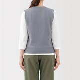 婦人　洗えるミラノリブ編みベスト