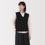 婦人　洗えるミラノリブ編みベスト