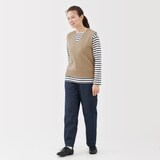 婦人　洗えるミラノリブ編みベスト