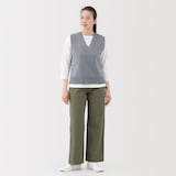 婦人　洗えるミラノリブ編みベスト