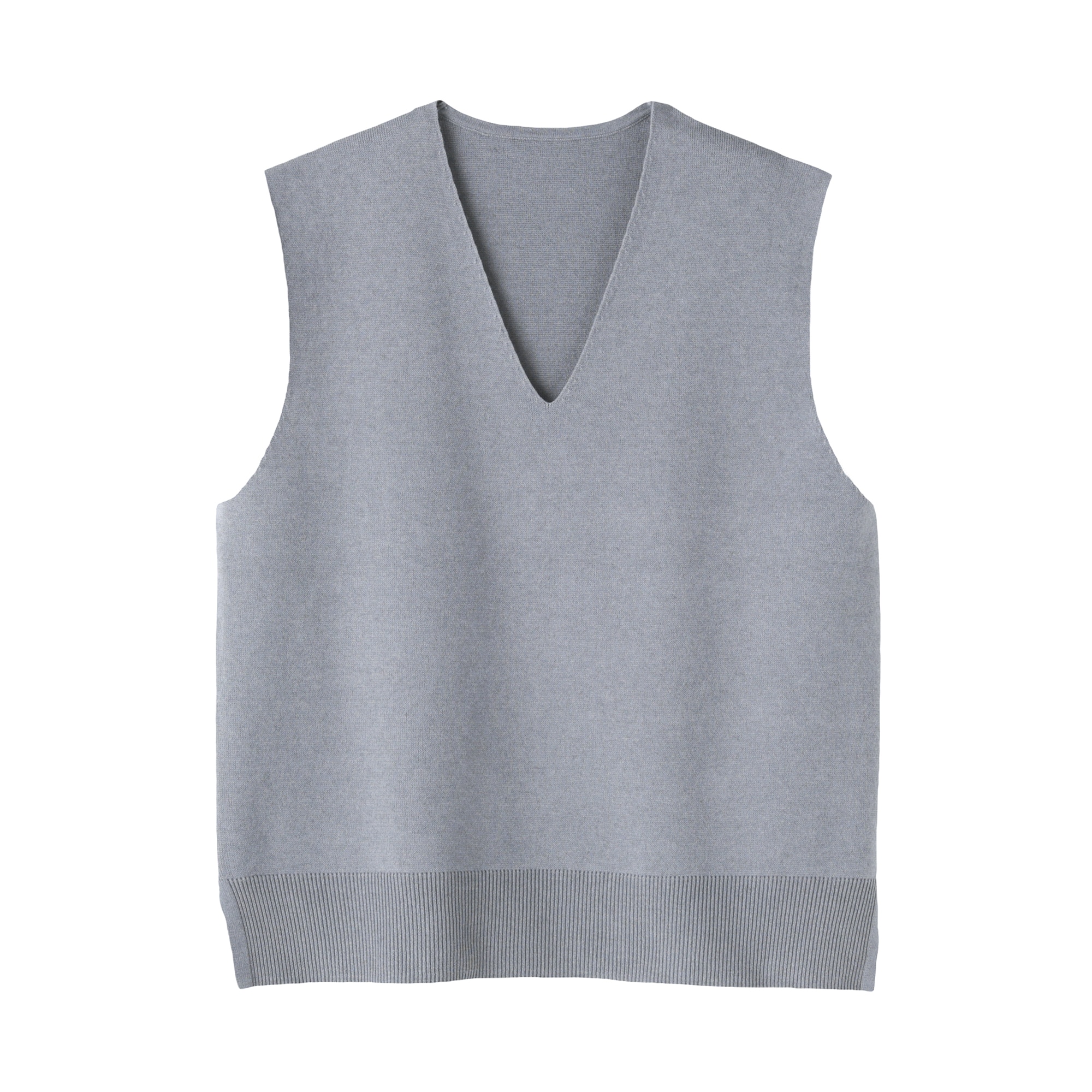 婦人　洗えるミラノリブ編みベスト