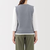 婦人　洗えるミラノリブ編みベスト