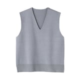 婦人　洗えるミラノリブ編みベスト