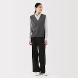 婦人　洗えるミラノリブ編みベスト