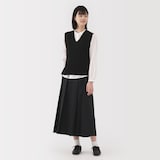 婦人　洗えるミラノリブ編みベスト