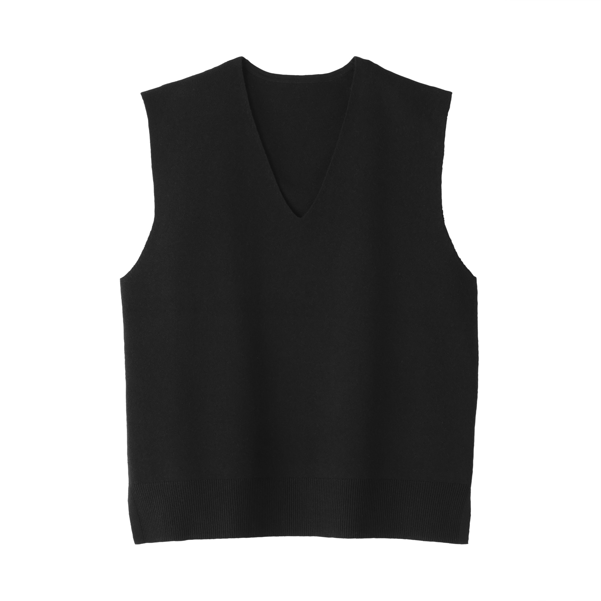 婦人　洗えるミラノリブ編みベスト