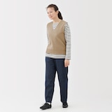 婦人　洗えるミラノリブ編みベスト