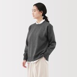 婦人　洗えるミラノリブ編みクルーネックセーター