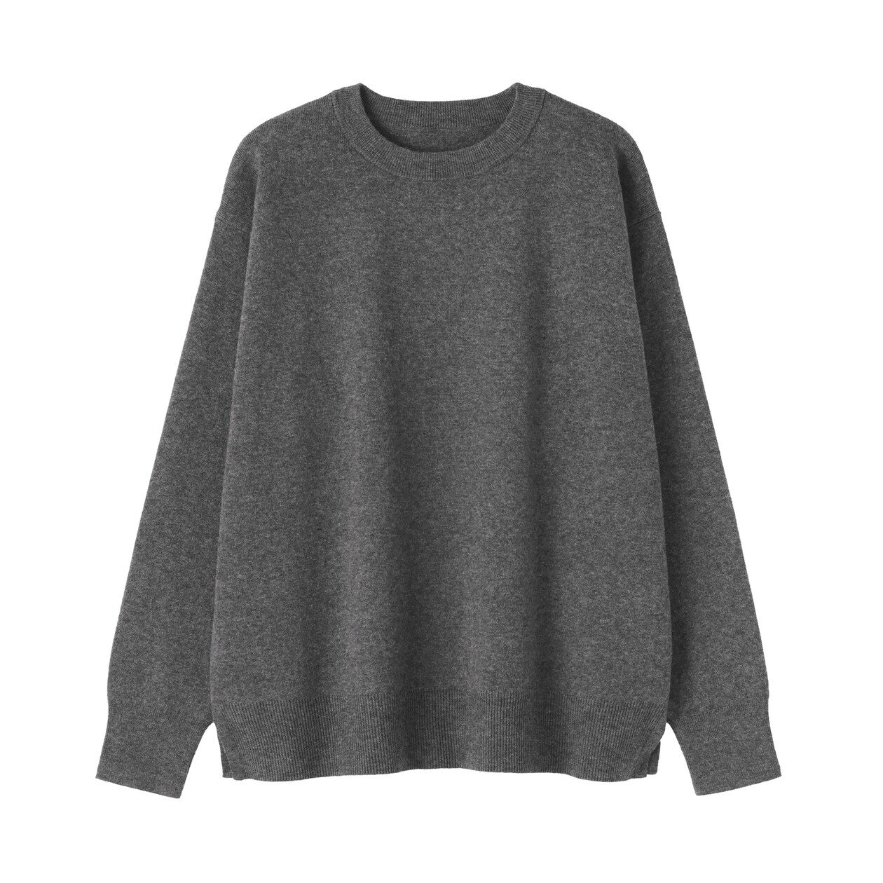 婦人　洗えるミラノリブ編みクルーネックセーター