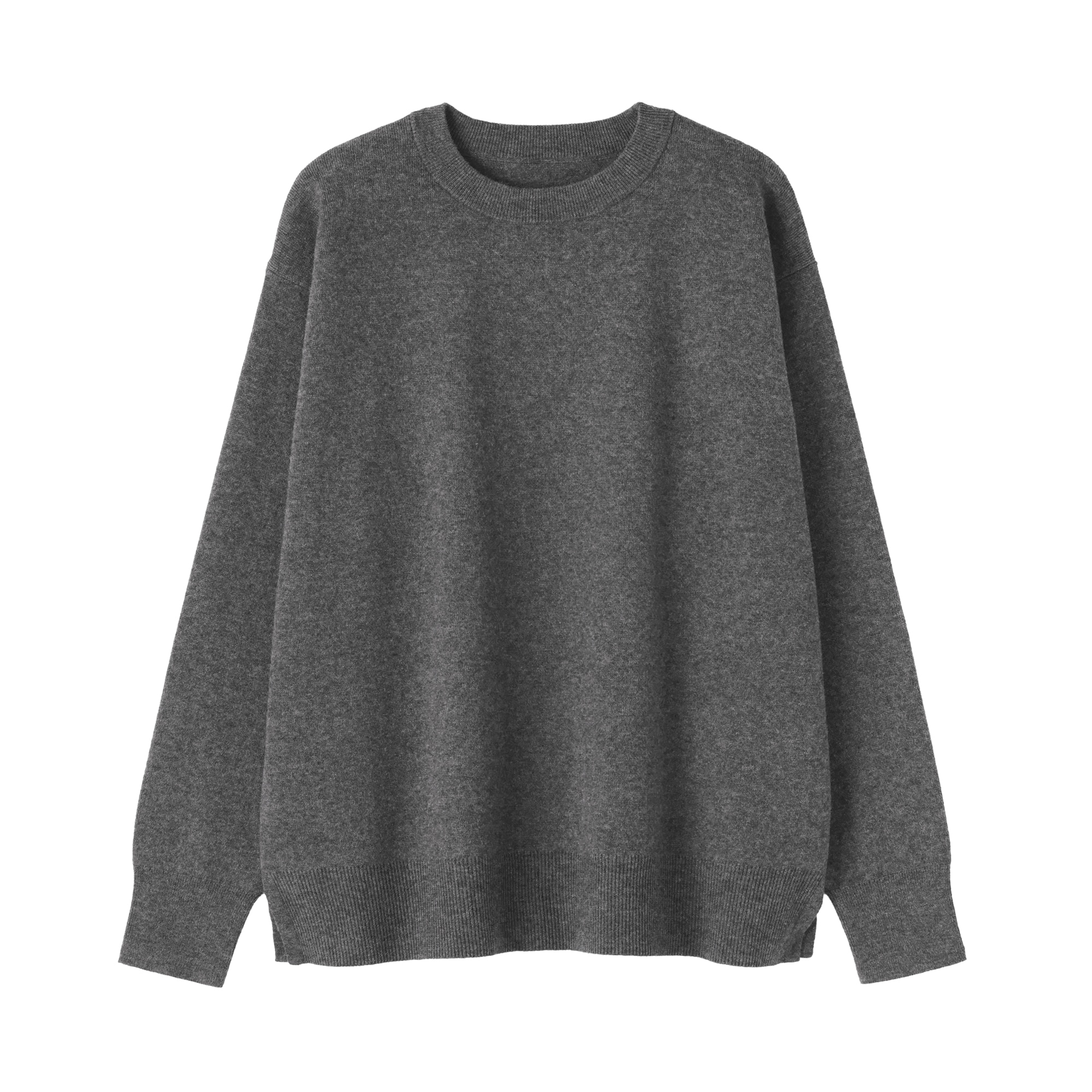 婦人　洗えるミラノリブ編みクルーネックセーター