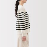 婦人　洗えるミラノリブ編みクルーネックセーター