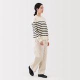 婦人　洗えるミラノリブ編みクルーネックセーター