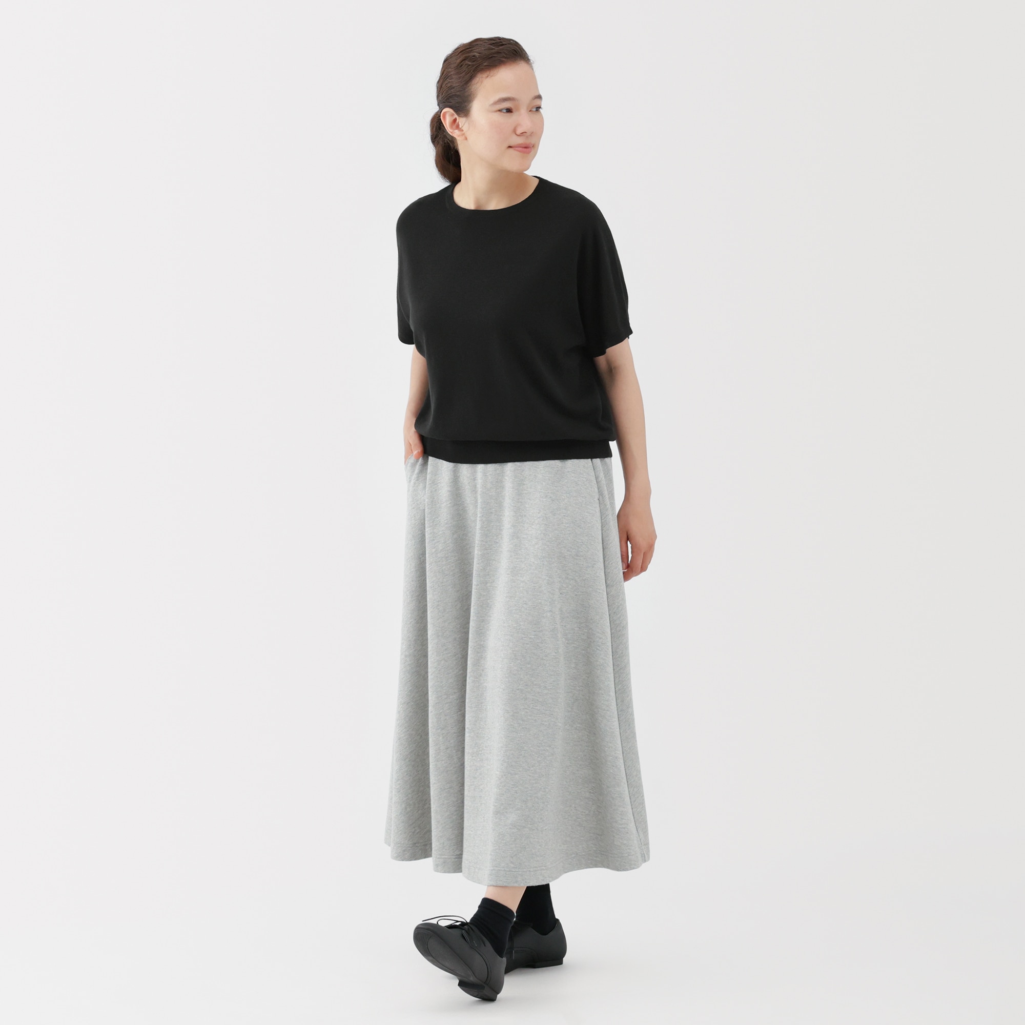 婦人　なめらか天竺編みドルマンセーター