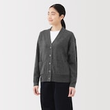 婦人　洗えるウールミドルゲージＶネックカーディガン