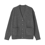 婦人　洗えるウールミドルゲージＶネックカーディガン