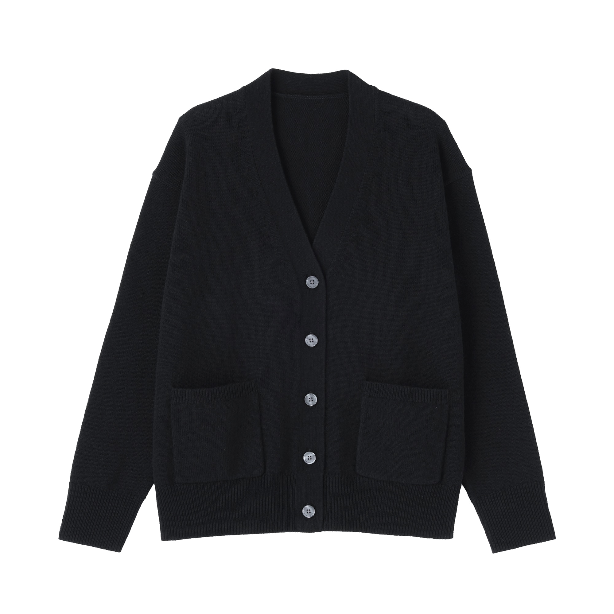 婦人　洗えるウールミドルゲージＶネックカーディガン