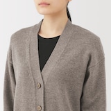 婦人　洗えるウールミドルゲージＶネックカーディガン