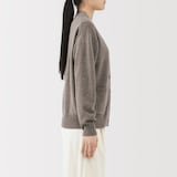 婦人　洗えるウールミドルゲージＶネックカーディガン