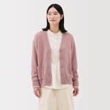 婦人　洗えるウールミドルゲージＶネックカーディガン