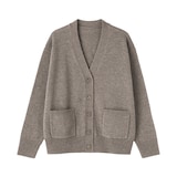 婦人　洗えるウールミドルゲージＶネックカーディガン