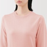 婦人　洗えるウールハイゲージクルーネックセーター