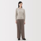 婦人　洗えるウールハイゲージクルーネックセーター