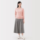 婦人　洗えるウールハイゲージクルーネックセーター