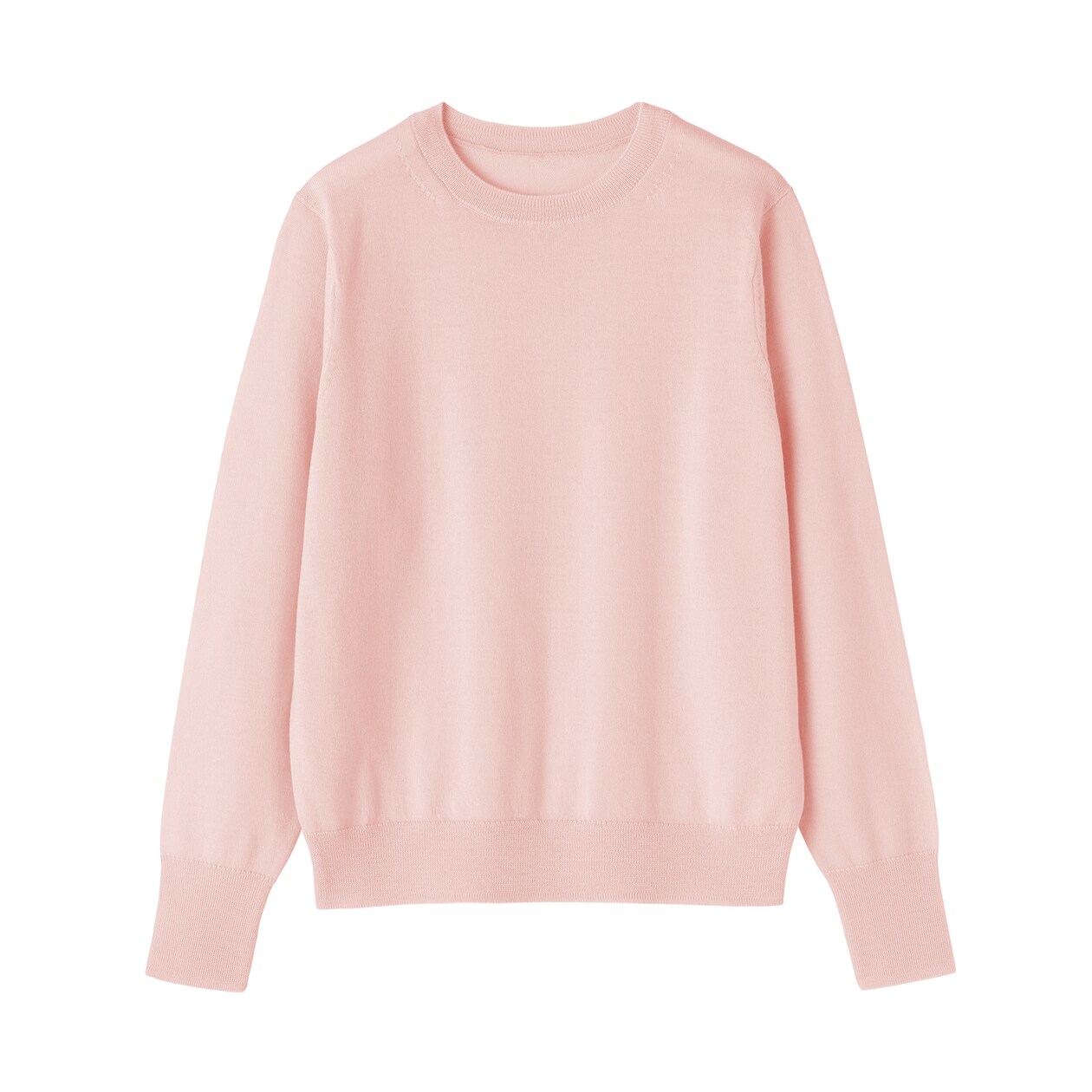 婦人　洗えるウールハイゲージクルーネックセーター