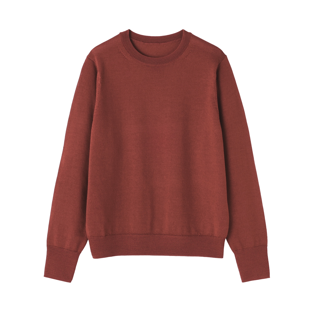 婦人　洗えるウールハイゲージクルーネックセーター