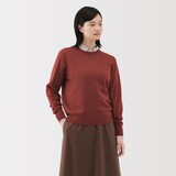 婦人　洗えるウールハイゲージクルーネックセーター