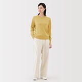 婦人　洗えるウールハイゲージクルーネックセーター