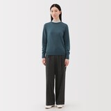 婦人　洗えるウールハイゲージクルーネックセーター