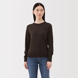 婦人　洗えるウールハイゲージクルーネックセーター