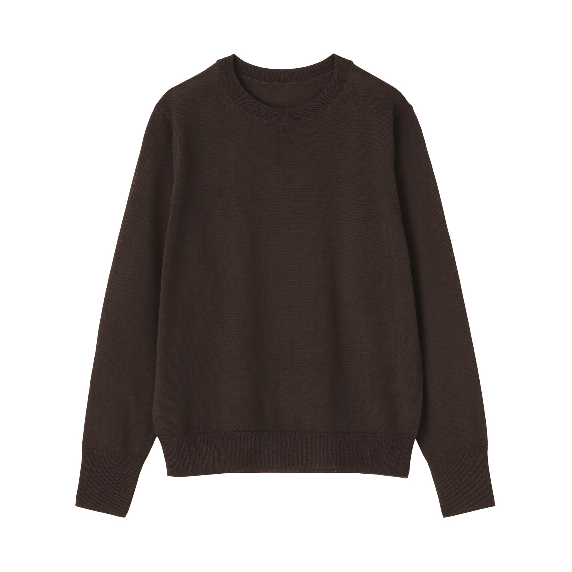 婦人　洗えるウールハイゲージクルーネックセーター