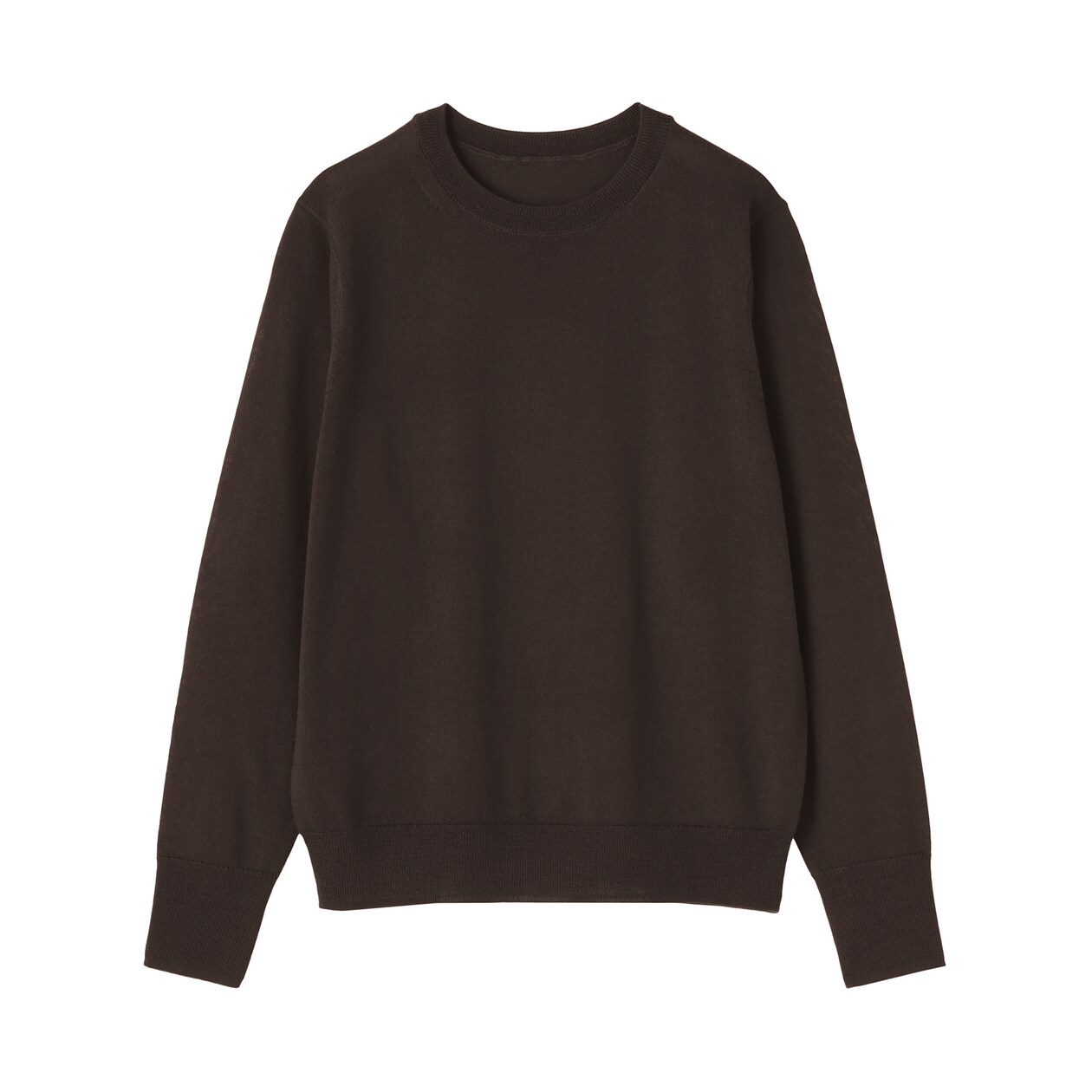 婦人　洗えるウールハイゲージクルーネックセーター