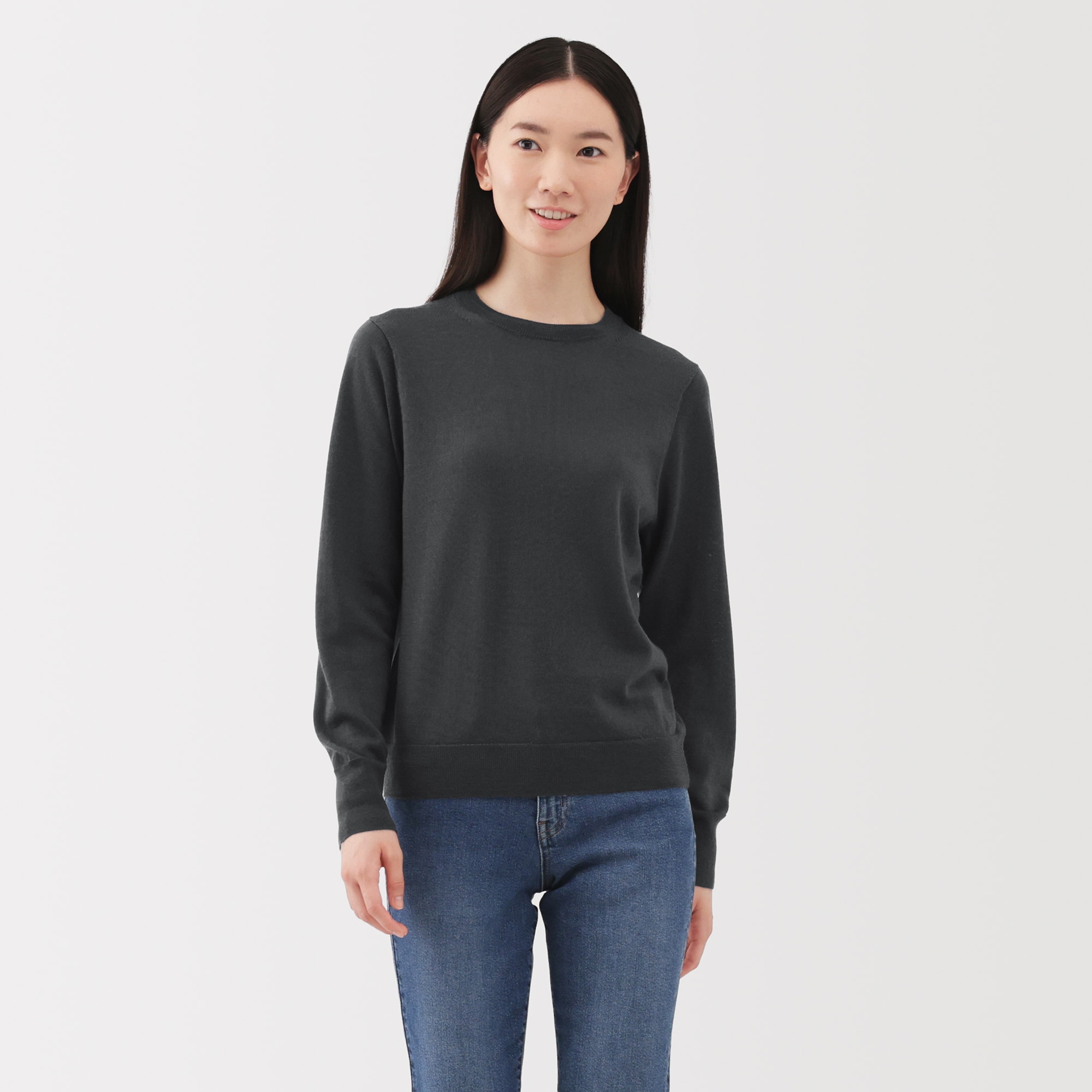 婦人 洗えるウールハイゲージクルーネックセーター | 無印良品