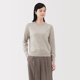 婦人　洗えるウールハイゲージクルーネックセーター