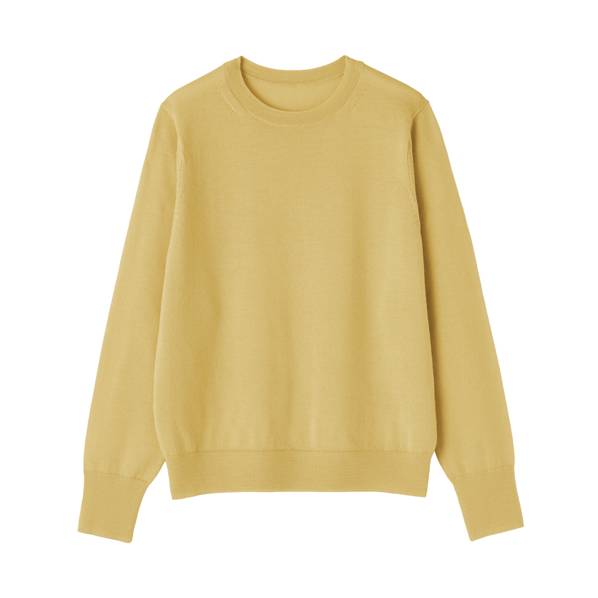 婦人　洗えるウールハイゲージクルーネックセーター