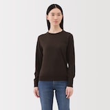 婦人　洗えるウールハイゲージクルーネックセーター