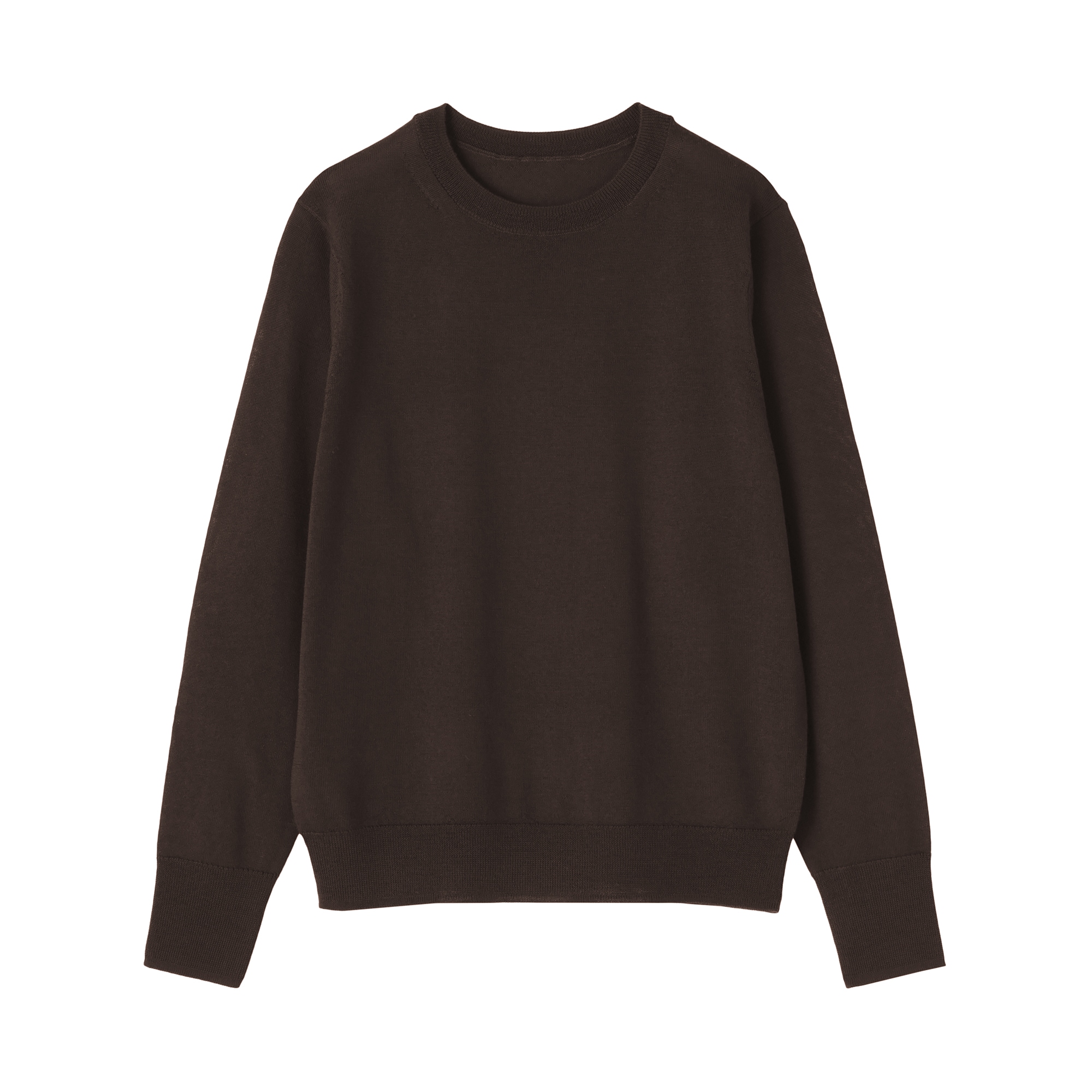 婦人　洗えるウールハイゲージクルーネックセーター