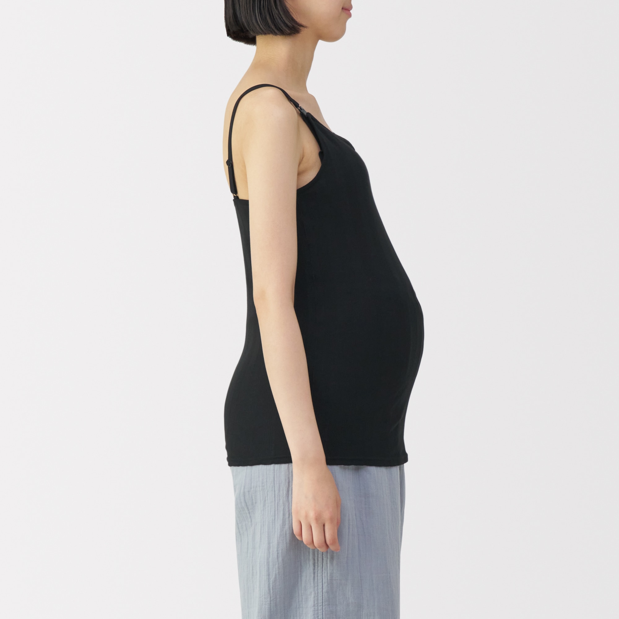 婦人　【マタニティ】シルク混パターンメッシュ授乳に便利なブラキャミソール