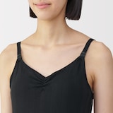 婦人　【マタニティ】シルク混パターンメッシュ授乳に便利なブラキャミソール