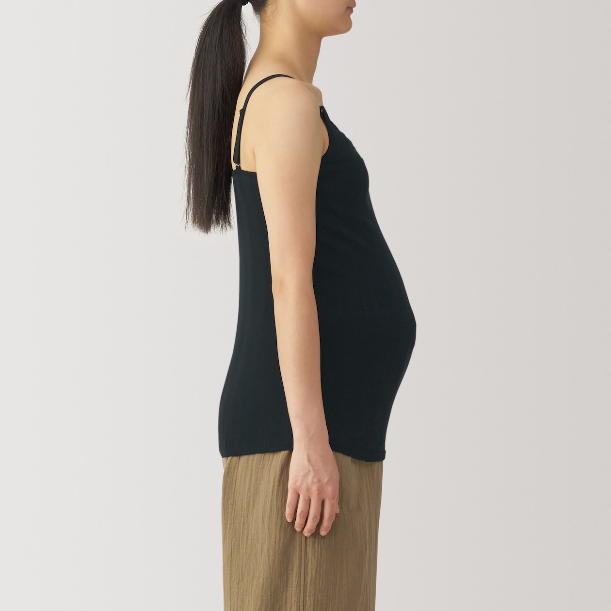婦人　【マタニティ】シルク混パターンメッシュ授乳に便利なブラキャミソール