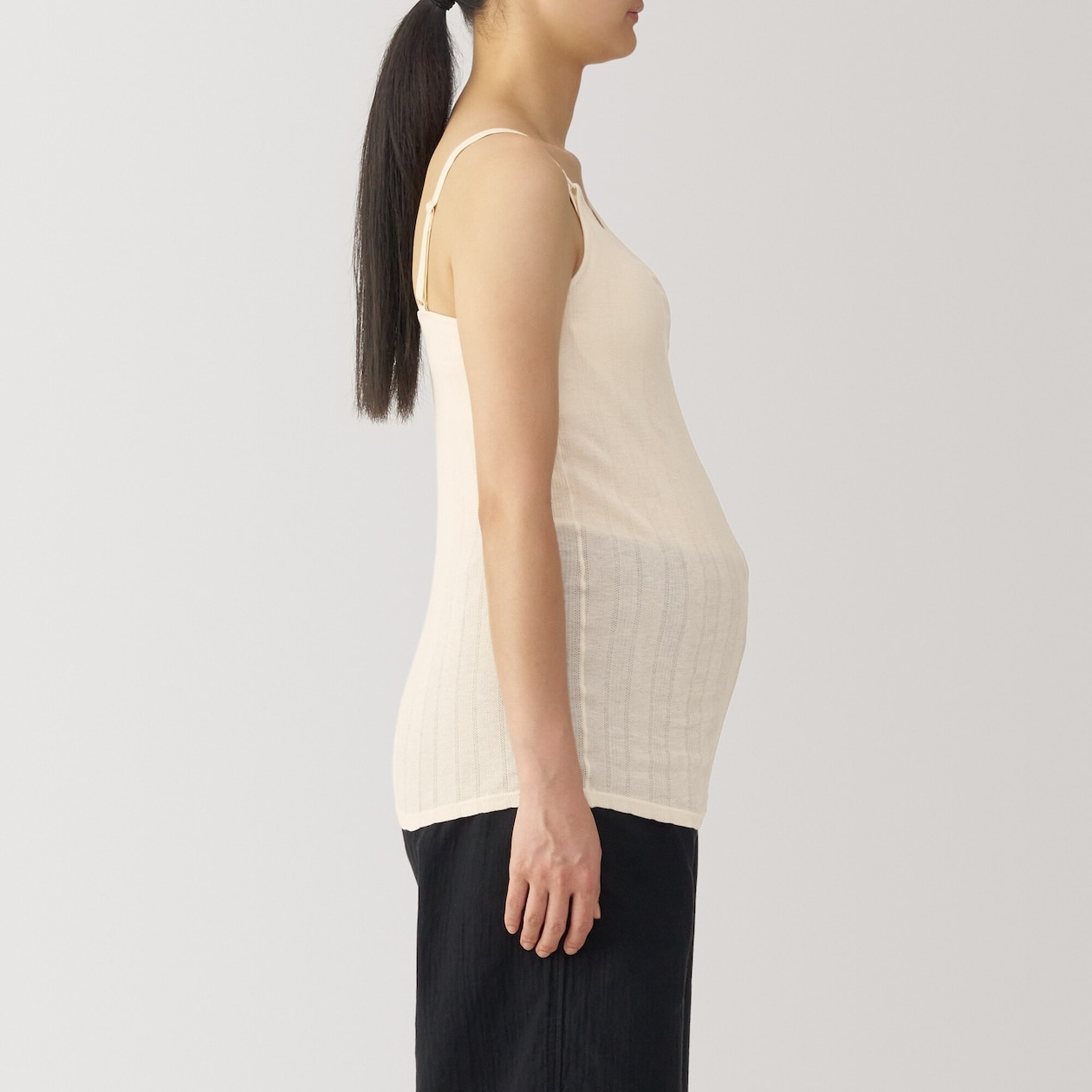 婦人　【マタニティ】シルク混パターンメッシュ授乳に便利なブラキャミソール