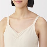 婦人　【マタニティ】シルク混パターンメッシュ授乳に便利なブラキャミソール
