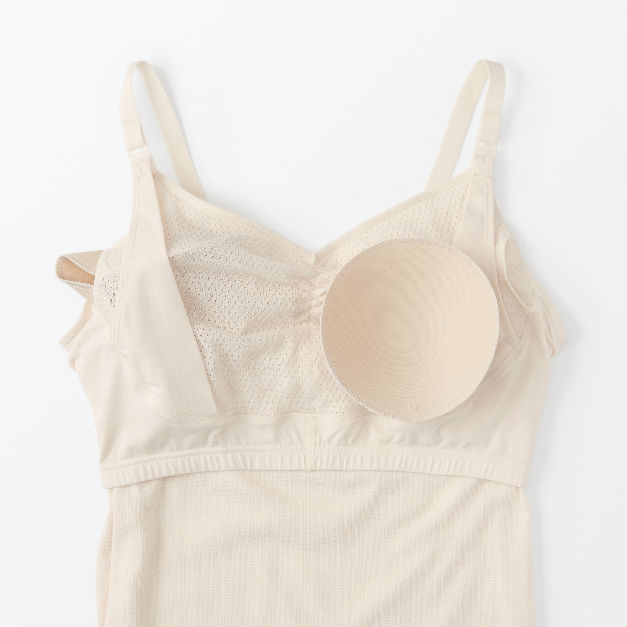 婦人　【マタニティ】シルク混パターンメッシュ授乳に便利なブラキャミソール