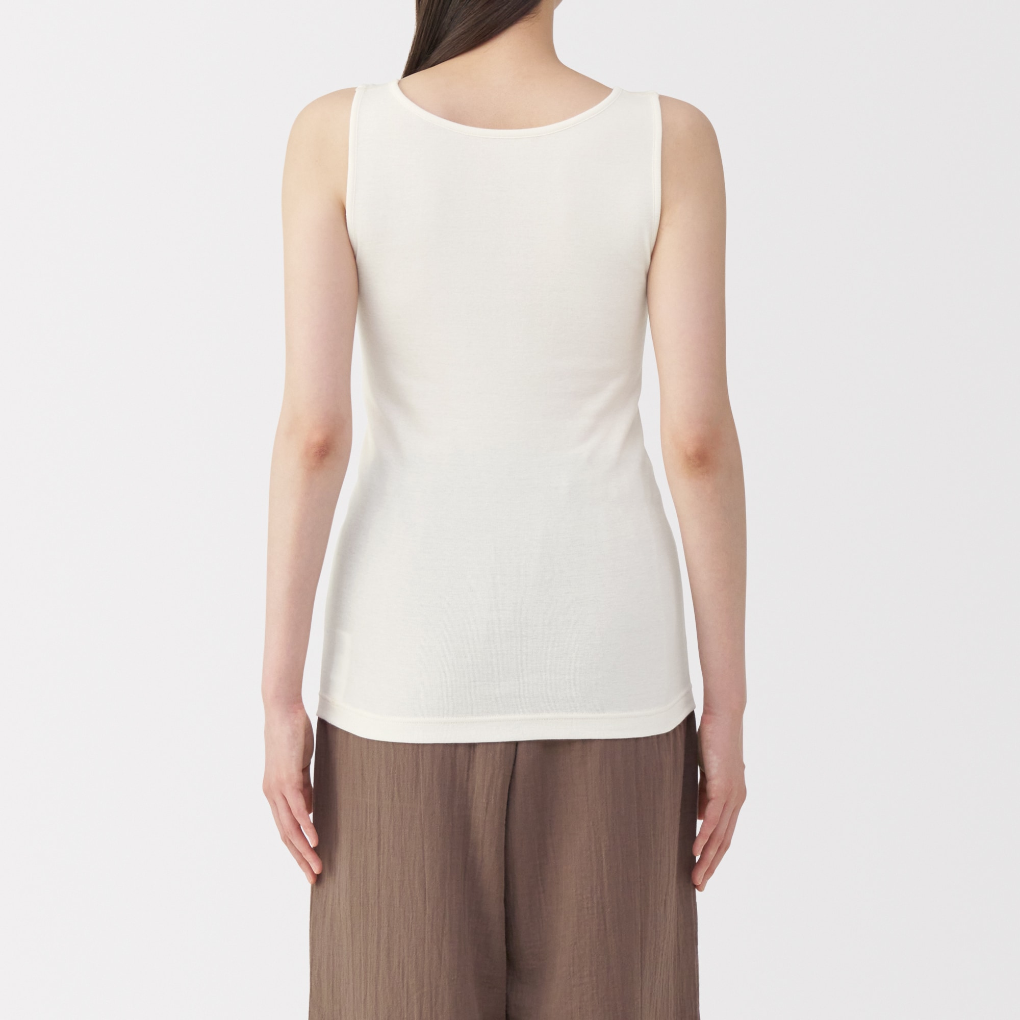 婦人　無染色カップ入りタンクトップ