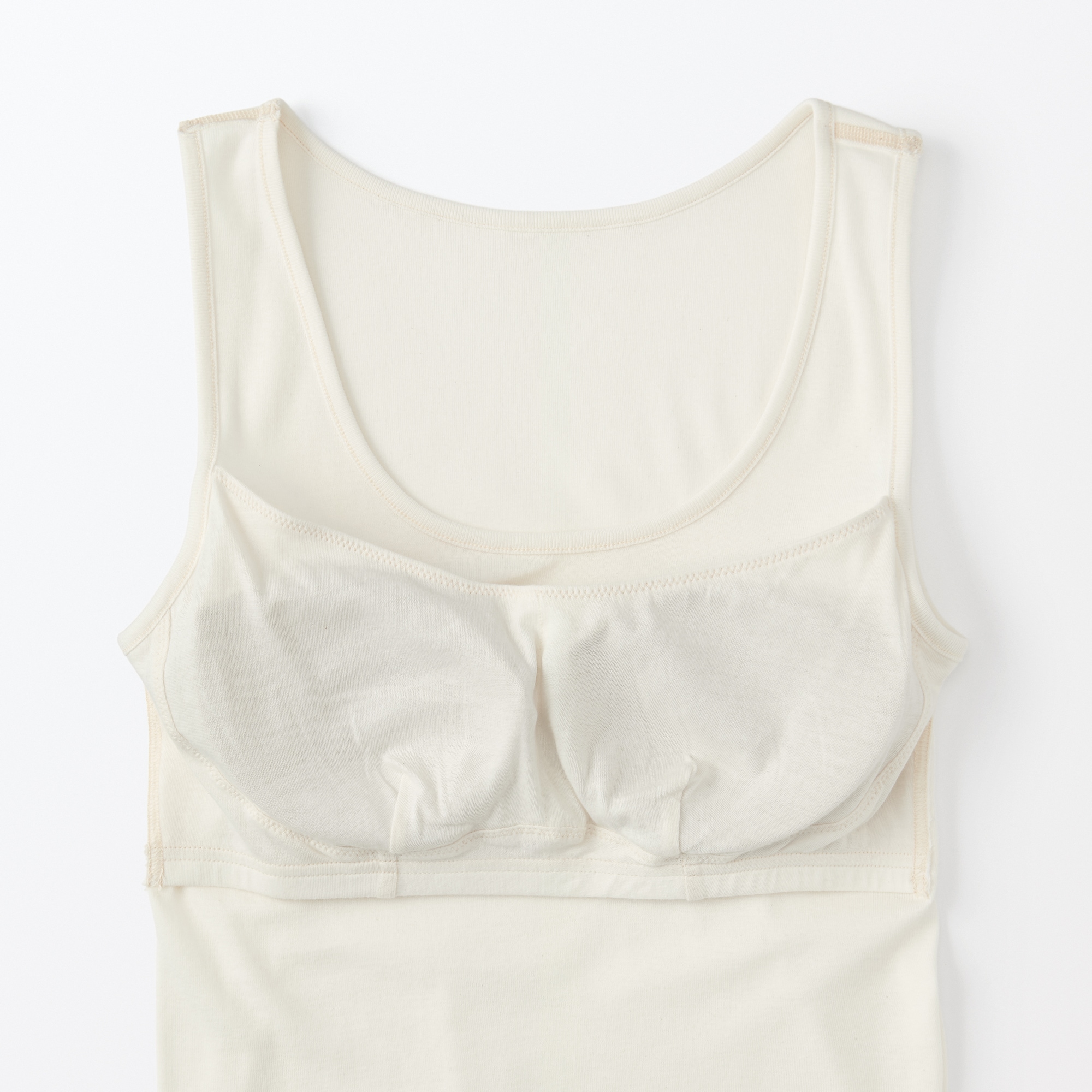 婦人　無染色カップ入りタンクトップ