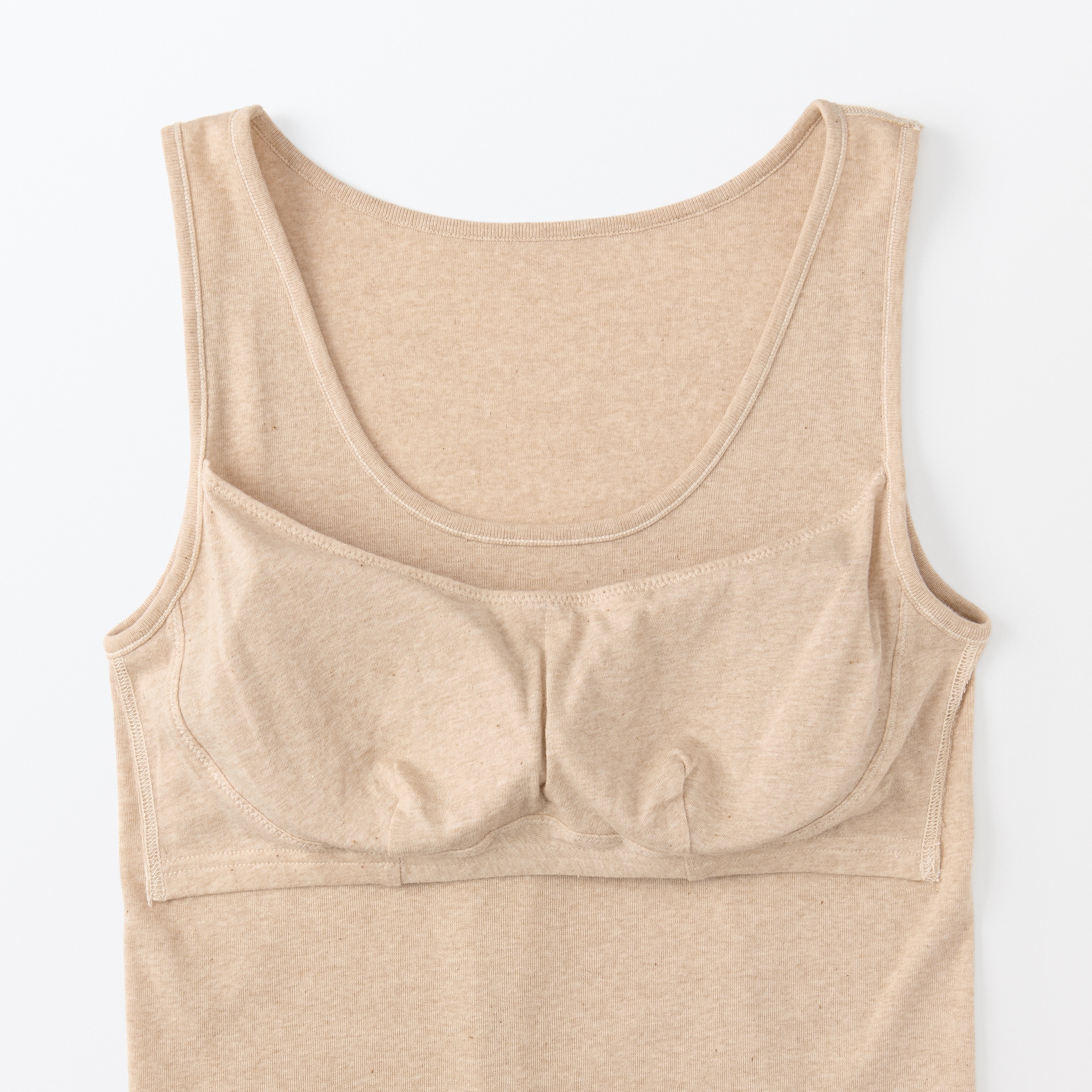 婦人　無染色カップ入りタンクトップ